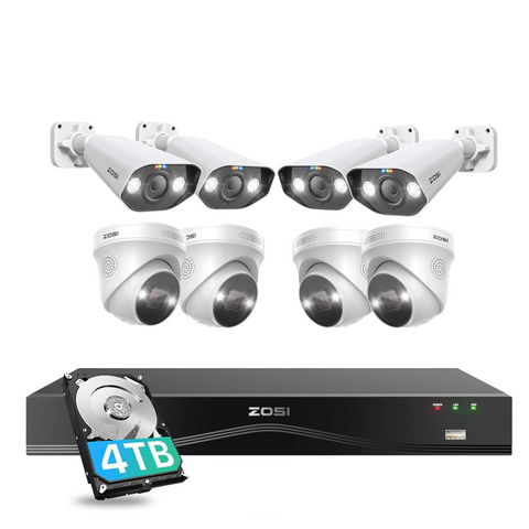 C182/C225 4K 16CH Security Camera System(32CH Expandable) + 4TB Hard Drive