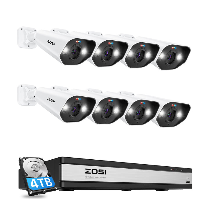 C182 4K 16 Channel 8-Camera Security System + 4TB Hard Drive Zosi