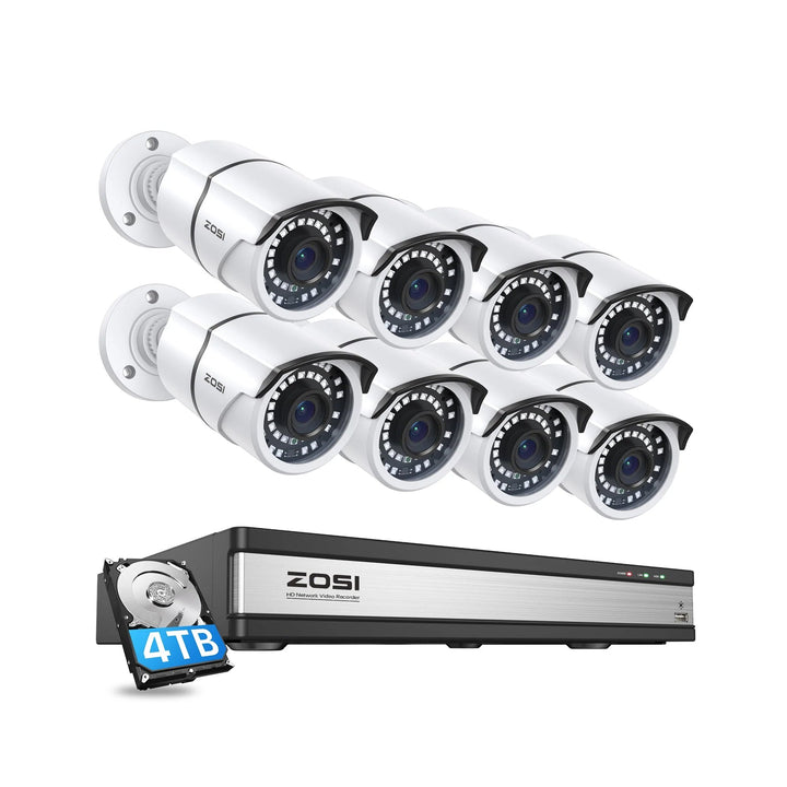 C261 5MP 8-Cam PoE Security System + 4TB Hard Drive Zosi