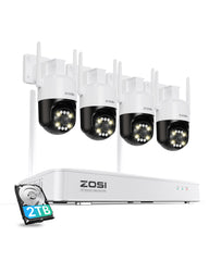 C296 5MP Wi-Fi 6 Security Camera System + 8CH NVR with 2TB HDD + Person Vehicle Detection