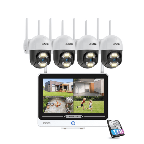 C289 3MP Pan-Tilt WiFi Security System + 12.5 inch LCD Monitor +1TB/2TB HDD