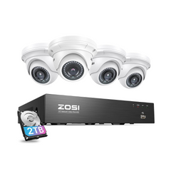 C429 5MP Security Camera System + 4K 8CH PoE NVR + 2TB Hard Drive