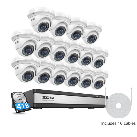 C429 5MP PoE Camera 16Cam System + 4TB Hard Drive