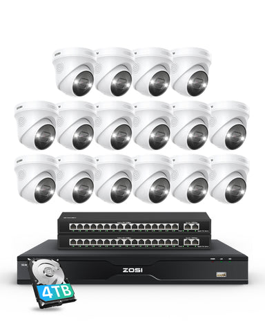 C225 32 Channel 4K PoE Security Camera System for Business + Up To 16TB HDD