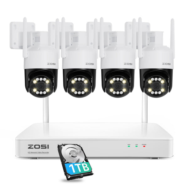 C296 8MP Wi-Fi 6 Security Camera System + 8CH NVR with 1TB HDD