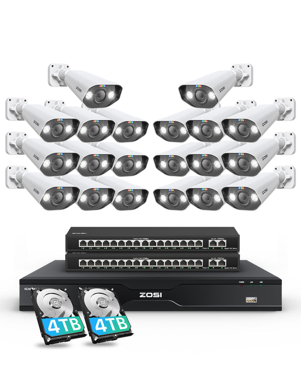 C182 32 Channel 4K PoE Security Camera System for Business +Up To 16TB HDD