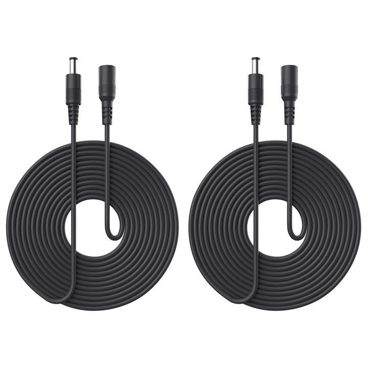 2 Pack 12ft 12V DC Power Extension Cable,Male to Female Plug Extender Cord Zosi