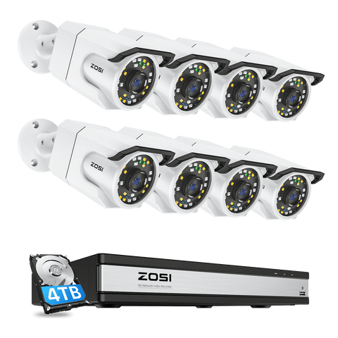 C105 4K 16 Channel Security System + Up to 16 Cameras + 4TB Hard Drive