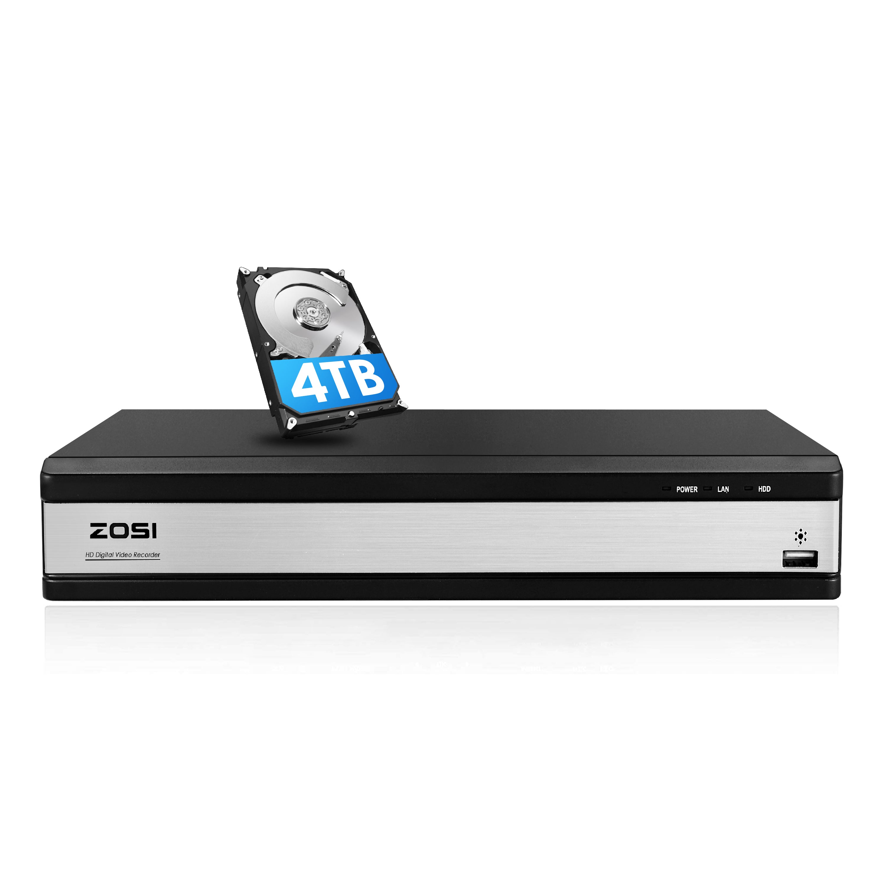 16 Channel 1080P Video Recorder DVR + Bulit-in Hard Drive