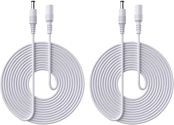 2 Pack 12ft 12V DC Power Extension Cable,Male to Female Plug Extender Cord Zosi
